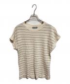 MARGARET HOWELLマーガレットハウエル）の古着「LINEN JERSEY STRIPE」｜アイボリー