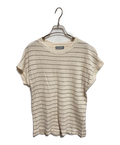 MARGARET HOWELL（マーガレットハウエル）MARGARET HOWELL (マーガレットハウエル) LINEN JERSEY STRIPE アイボリー サイズ:2の古着・服飾アイテム
