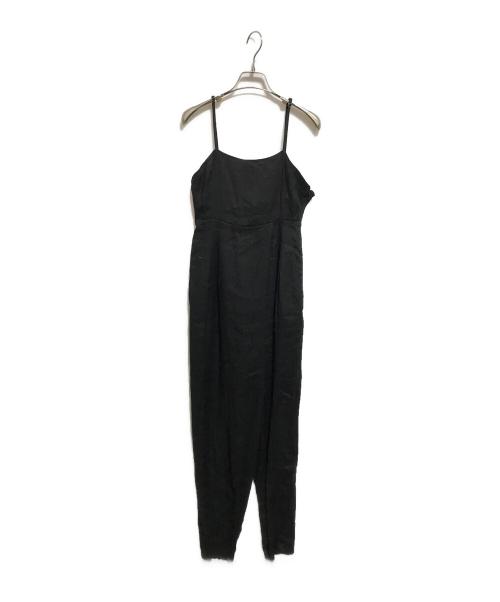 LEINWANDE（ラインヴァンド）LEINWANDE (ラインヴァンド) Belted Linen Jumpsuits ブラック サイズ:Sの古着・服飾アイテム