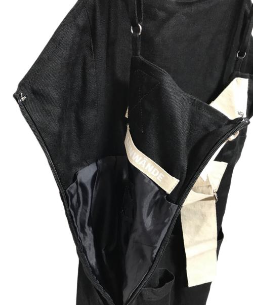 LEINWANDE（ラインヴァンド）LEINWANDE (ラインヴァンド) Belted Linen Jumpsuits ブラック サイズ:Sの古着・服飾アイテム