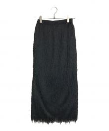 ELENDEEK（エレンディーク）の古着「FRINGE STRAIGHT SKIRT」｜ブラック