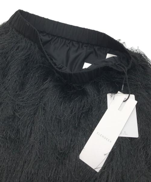 ELENDEEK（エレンディーク）ELENDEEK (エレンディーク) FRINGE STRAIGHT SKIRT ブラック サイズ:01の古着・服飾アイテム
