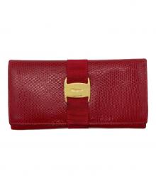 Salvatore Ferragamo（サルヴァトーレ フェラガモ）の古着「長財布」｜レッド