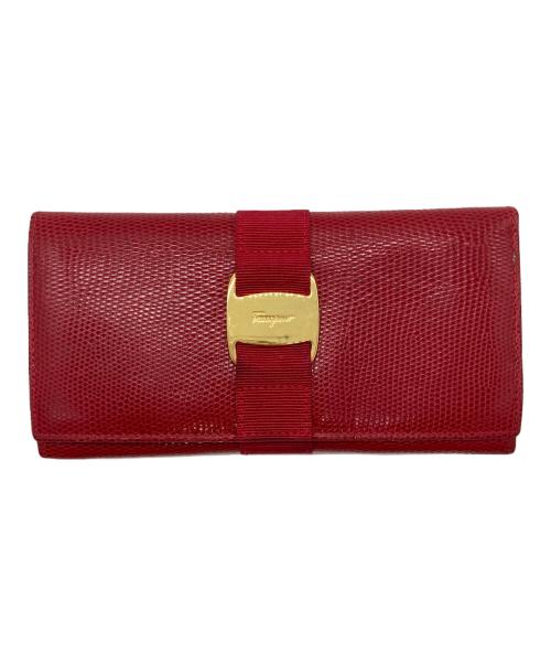Salvatore Ferragamo（サルヴァトーレ フェラガモ）Salvatore Ferragamo (サルヴァトーレ フェラガモ) 長財布 レッドの古着・服飾アイテム