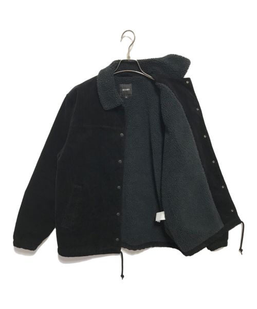 BEAMS（ビームス）BEAMS (ビームス) コーデュロイ ボア コーチジャケット ブラック サイズ:Sの古着・服飾アイテム