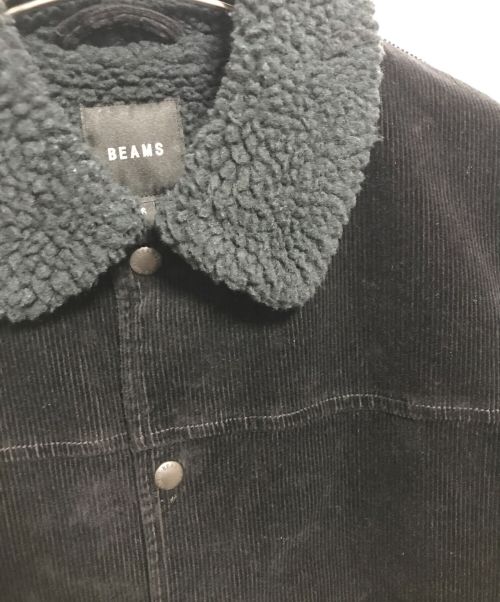 BEAMS（ビームス）BEAMS (ビームス) コーデュロイ ボア コーチジャケット ブラック サイズ:Sの古着・服飾アイテム