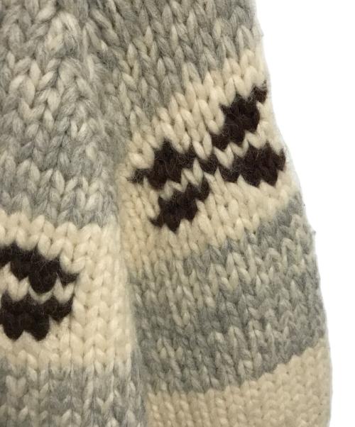 CANADIAN SWEATER（カナディアンセーター）CANADIAN SWEATER (カナディアンセーター) カウチンニットカーディガン ベージュ×グレー サイズ:不明の古着・服飾アイテム