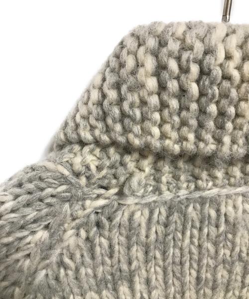 CANADIAN SWEATER（カナディアンセーター）CANADIAN SWEATER (カナディアンセーター) カウチンニットカーディガン ベージュ×グレー サイズ:不明の古着・服飾アイテム