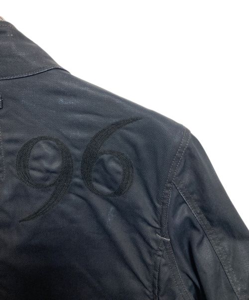 G-STAR RAW（ジースターロゥ）G-STAR RAW (ジースターロゥ) 立体裁断コーティングデニムバイカージャケット ネイビー サイズ:XLの古着・服飾アイテム