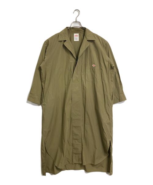 DANTON（ダントン）DANTON (ダントン) コットンポプリンシャツワンピース　長袖ワンピース　 グリーン サイズ:36の古着・服飾アイテム