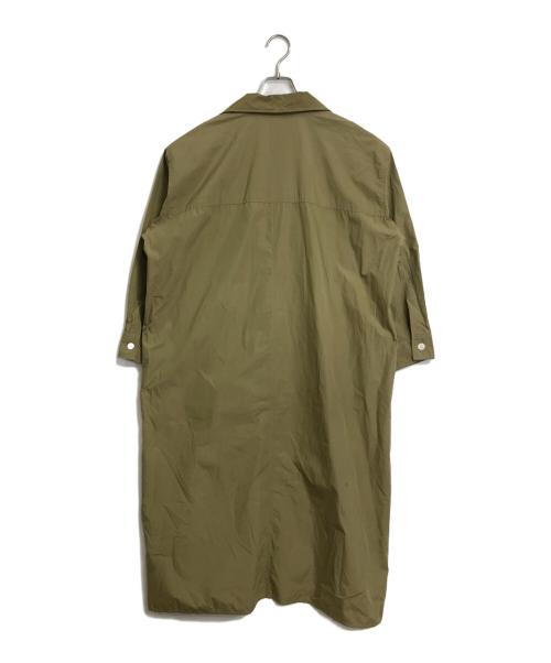 DANTON（ダントン）DANTON (ダントン) コットンポプリンシャツワンピース　長袖ワンピース　 グリーン サイズ:36の古着・服飾アイテム