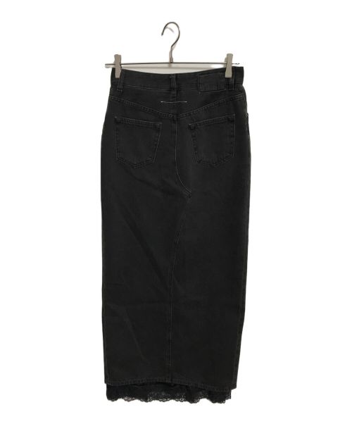 MM6 Maison Margiela（エムエムシックスメゾンマルジェラ）MM6 Maison Margiela (エムエムシックス メゾンマルジェラ) デニムスカート ブラック サイズ:36の古着・服飾アイテム