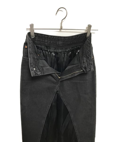 MM6 Maison Margiela（エムエムシックスメゾンマルジェラ）MM6 Maison Margiela (エムエムシックス メゾンマルジェラ) デニムスカート ブラック サイズ:36の古着・服飾アイテム