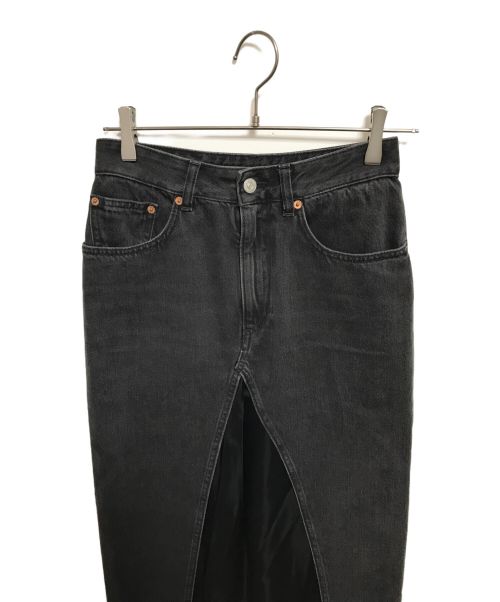MM6 Maison Margiela（エムエムシックスメゾンマルジェラ）MM6 Maison Margiela (エムエムシックス メゾンマルジェラ) デニムスカート ブラック サイズ:36の古着・服飾アイテム