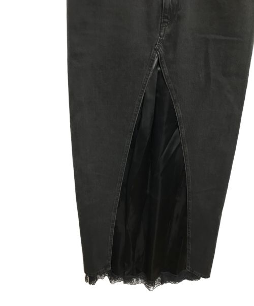 MM6 Maison Margiela（エムエムシックスメゾンマルジェラ）MM6 Maison Margiela (エムエムシックス メゾンマルジェラ) デニムスカート ブラック サイズ:36の古着・服飾アイテム