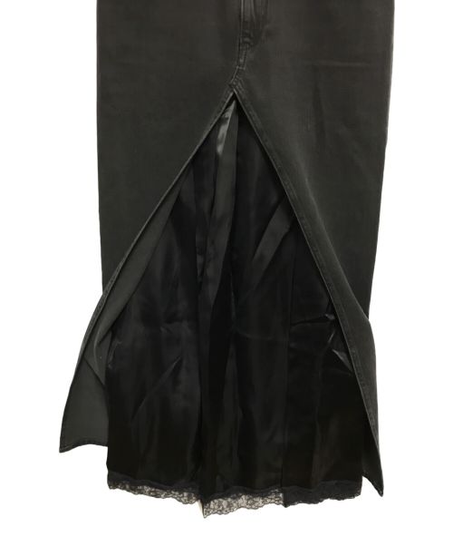 MM6 Maison Margiela（エムエムシックスメゾンマルジェラ）MM6 Maison Margiela (エムエムシックス メゾンマルジェラ) デニムスカート ブラック サイズ:36の古着・服飾アイテム