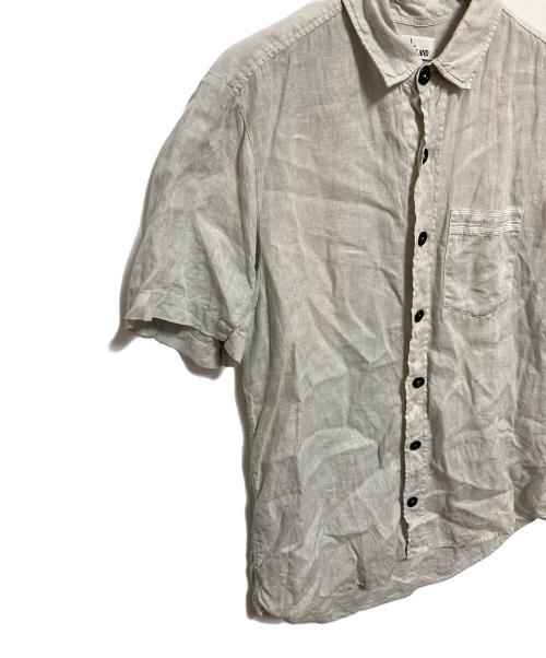 STONE ISLAND（ストーンアイランド）STONE ISLAND (ストーンアイランド) リネンシャツ ベージュ サイズ:Lの古着・服飾アイテム