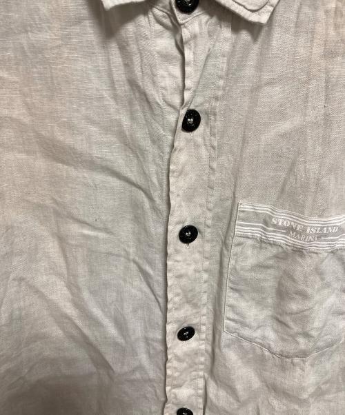 STONE ISLAND（ストーンアイランド）STONE ISLAND (ストーンアイランド) リネンシャツ ベージュ サイズ:Lの古着・服飾アイテム