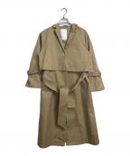 ELENDEEKエレンディーク）の古着「レイヤードコート　ショートジャケット　ロングベスト」｜ベージュ