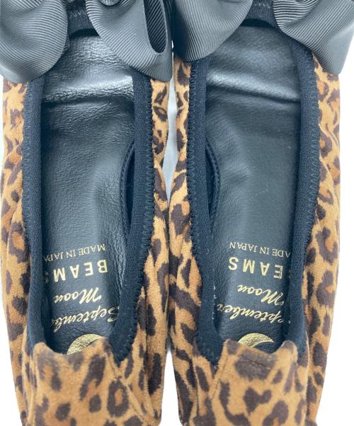 SEPTEMBER MOON（セプテンバームーン）SEPTEMBER MOON (セプテンバームーン) RAY BEAMS (レイ ビームス) レオパード リボンバレエシューズ ブラウン サイズ:23の古着・服飾アイテム