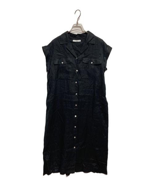 JOURNAL STANDARD relume（ジャーナルスタンダード レリューム）JOURNAL STANDARD relume (ジャーナルスタンダード レリューム) リネンシャツワンピース ブラック サイズ:38 未使用品の古着・服飾アイテム