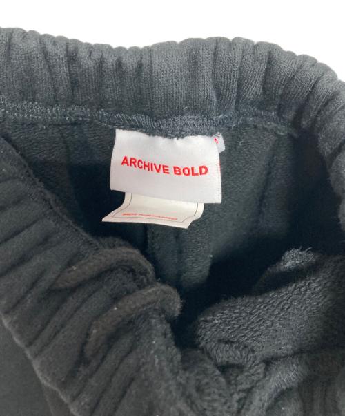 ARCHIVE BOLD（アーカイブボールド）ARCHIVE BOLD (アーカイブボールド) スウェットパンツ ブラック サイズ:Sの古着・服飾アイテム