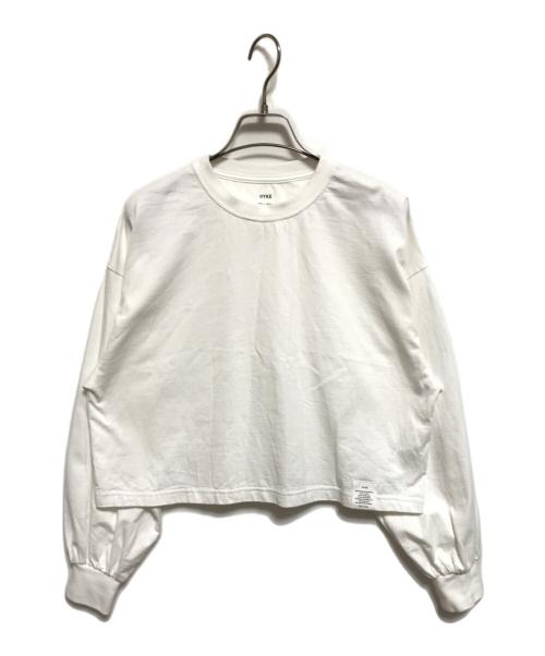 HYKE（ハイク）HYKE (ハイク) CROPPED LONG SLV TEE ホワイト サイズ:Sの古着・服飾アイテム