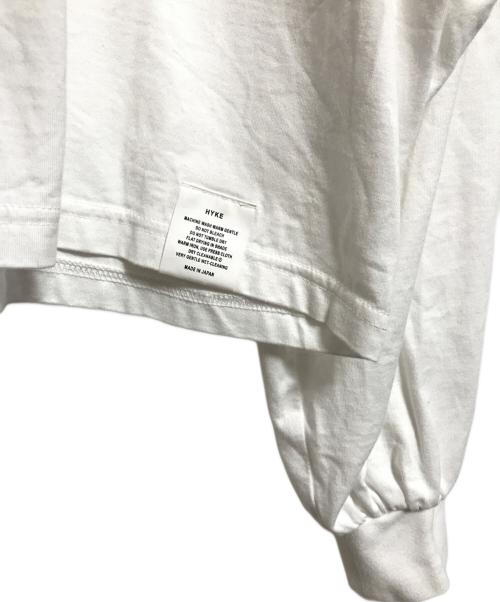 HYKE（ハイク）HYKE (ハイク) CROPPED LONG SLV TEE ホワイト サイズ:Sの古着・服飾アイテム