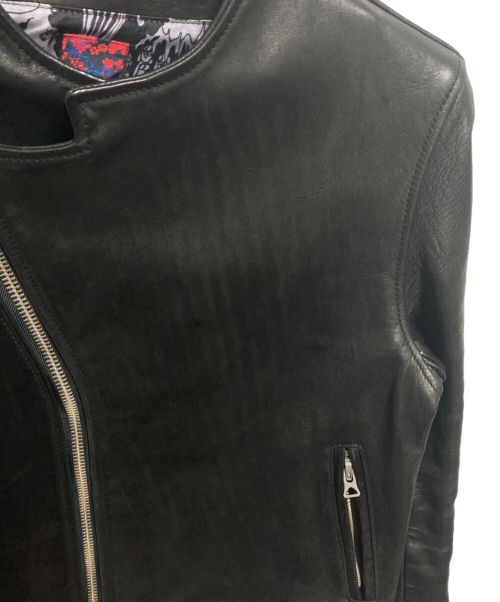 BRU NA BOINNE（ブルーナボイン）BRU NA BOINNE (ブルーナボイン) ホースハイドアランジャケット ブラックの古着・服飾アイテム