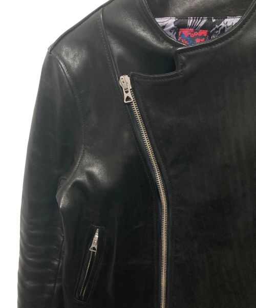 BRU NA BOINNE（ブルーナボイン）BRU NA BOINNE (ブルーナボイン) ホースハイドアランジャケット ブラックの古着・服飾アイテム
