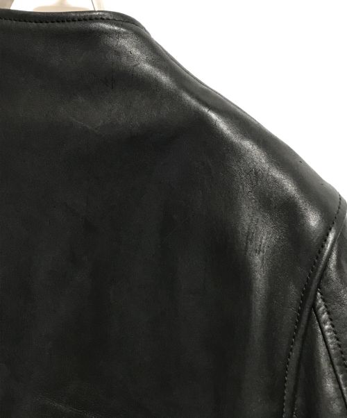 BRU NA BOINNE（ブルーナボイン）BRU NA BOINNE (ブルーナボイン) ホースハイドアランジャケット ブラックの古着・服飾アイテム
