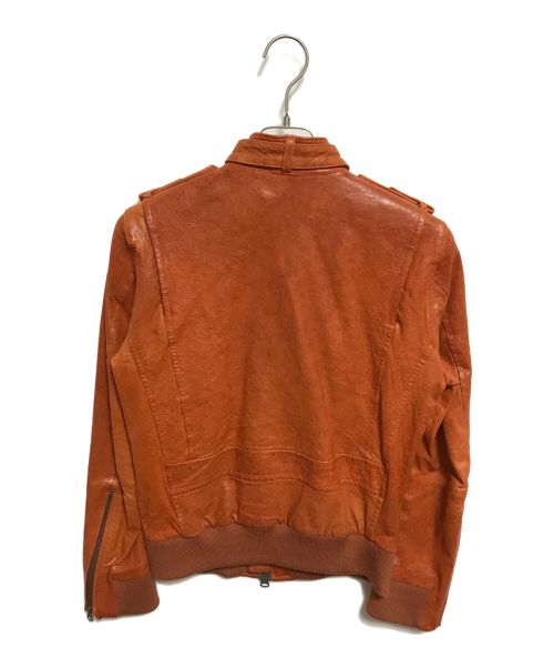 291295=HOMME（ニーキューイチニーキューゴオム）291295=HOMME (ニーキューイチニーキューゴオム) レザージャケット オレンジ サイズ:1の古着・服飾アイテム