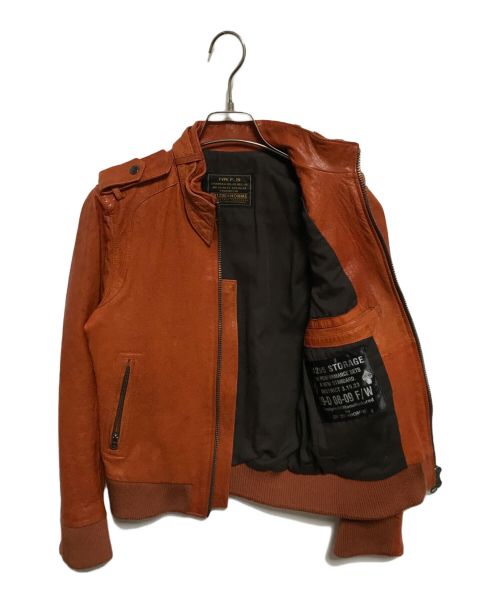 291295=HOMME（ニーキューイチニーキューゴオム）291295=HOMME (ニーキューイチニーキューゴオム) レザージャケット オレンジ サイズ:1の古着・服飾アイテム