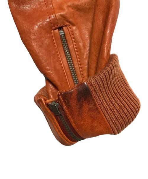291295=HOMME（ニーキューイチニーキューゴオム）291295=HOMME (ニーキューイチニーキューゴオム) レザージャケット オレンジ サイズ:1の古着・服飾アイテム