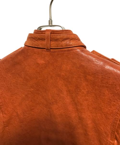 291295=HOMME（ニーキューイチニーキューゴオム）291295=HOMME (ニーキューイチニーキューゴオム) レザージャケット オレンジ サイズ:1の古着・服飾アイテム