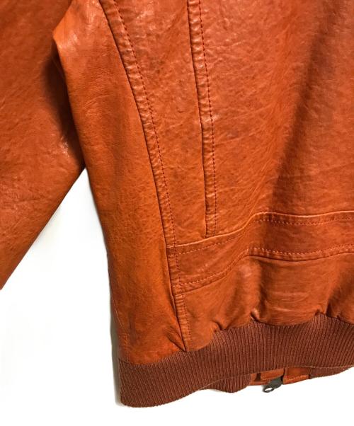 291295=HOMME（ニーキューイチニーキューゴオム）291295=HOMME (ニーキューイチニーキューゴオム) レザージャケット オレンジ サイズ:1の古着・服飾アイテム