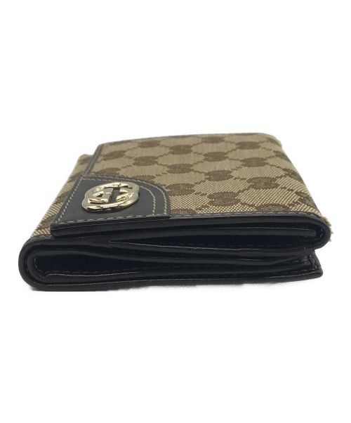 GUCCI（グッチ）GUCCI (グッチ) 2つ折り財布 ベージュの古着・服飾アイテム