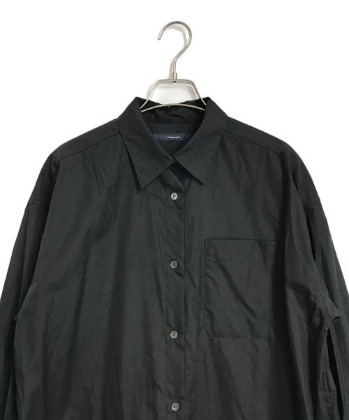 FRAMeWORK（フレームワーク）FRAMeWORK (フレームワーク) イージーケア シャツワンピース ブラック サイズ:実寸参照の古着・服飾アイテム