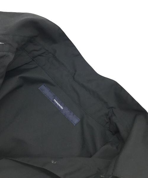 FRAMeWORK（フレームワーク）FRAMeWORK (フレームワーク) イージーケア シャツワンピース ブラック サイズ:実寸参照の古着・服飾アイテム