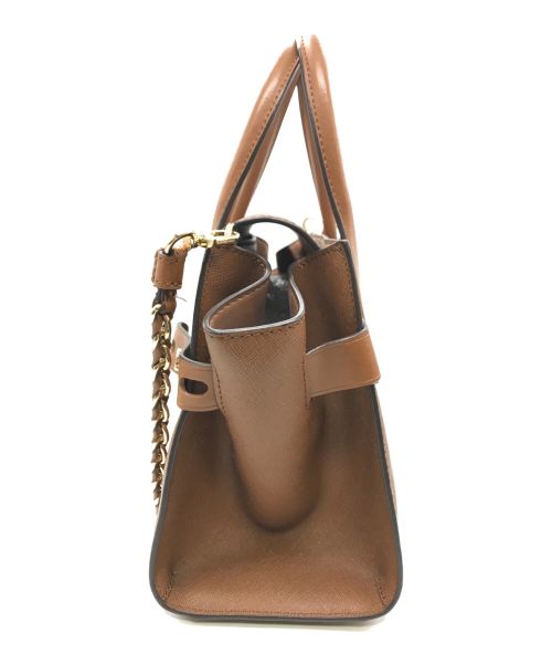 MICHAEL KORS（マイケル・コース）MICHAEL KORS (マイケルコース) CARMER スモール フラップ サッチェル ブラウンの古着・服飾アイテム