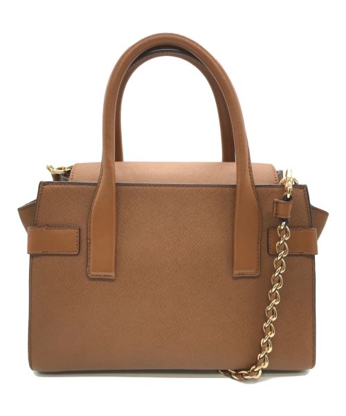 MICHAEL KORS（マイケル・コース）MICHAEL KORS (マイケルコース) CARMER スモール フラップ サッチェル ブラウンの古着・服飾アイテム