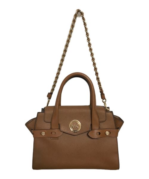 MICHAEL KORS（マイケル・コース）MICHAEL KORS (マイケルコース) CARMER スモール フラップ サッチェル ブラウンの古着・服飾アイテム