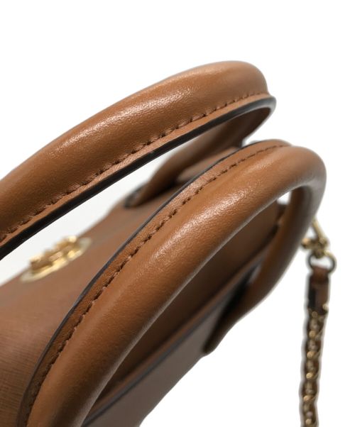 MICHAEL KORS（マイケル・コース）MICHAEL KORS (マイケルコース) CARMER スモール フラップ サッチェル ブラウンの古着・服飾アイテム