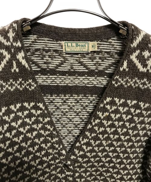 L.L.Bean（エルエルビーン）L.L.Bean (エルエルビーン) ノルディックカーディガン ブラウン サイズ:Mの古着・服飾アイテム