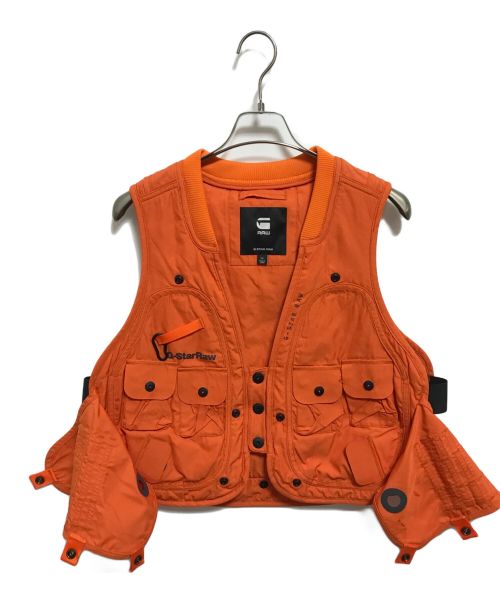 G-STAR RAW（ジースターロゥ）G-STAR RAW (ジースターロゥ) E Unisex Vest オレンジ サイズ:Mの古着・服飾アイテム