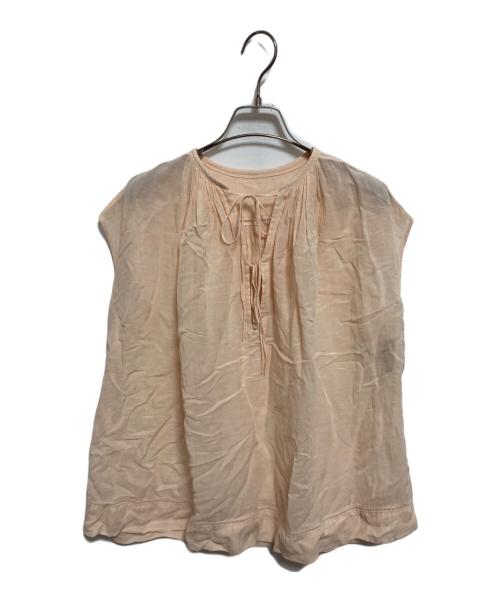 DRAWER（ドゥロワー）Drawer (ドゥロワー) ギャザーノースリーブブラウス ピンク サイズ:38の古着・服飾アイテム