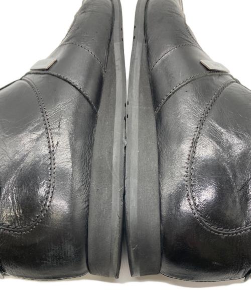 VERSACE（ヴェルサーチェ）VERSACE (ヴェルサーチェ) レースアップシューズ ブラック サイズ:SIZE 40 1/2の古着・服飾アイテム