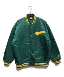 Champion（チャンピオン）の古着「ベースボールジャケット アクションスタイル」｜グリーン
