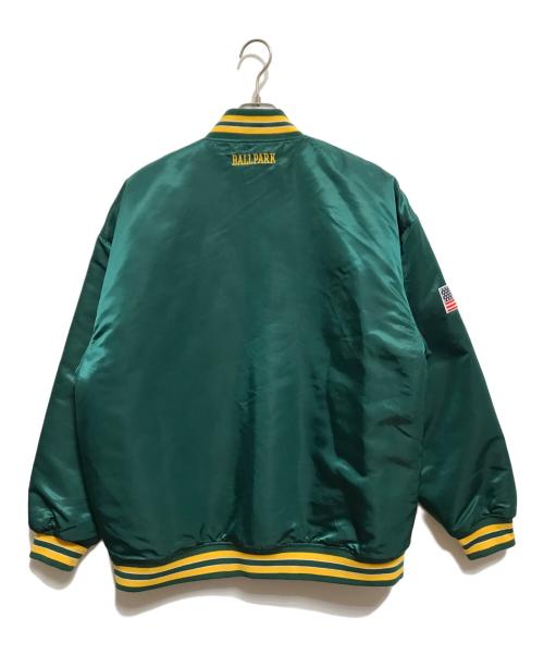 Champion（チャンピオン）Champion (チャンピオン) ベースボールジャケット アクションスタイル グリーン サイズ:XLの古着・服飾アイテム