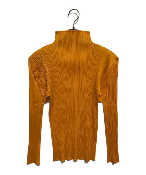 PLEATS PLEASE（プリーツプリーズ）PLEATS PLEASE (プリーツプリーズ) プリーツハイネックカットソー オレンジ サイズ:SIZE 3の古着・服飾アイテム